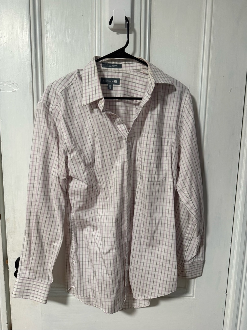 Nordstrom Men's Pink and White Button Down Dress Shirt